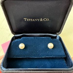 Tiffany&Co pearl earring GOLD BACK